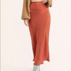 NWT free people normani skirt copper rose